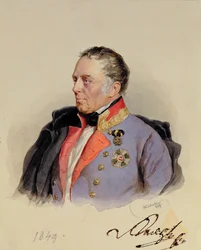 Johann Joseph Wenzel, Graf Radetzky (1766-1858) Gouverneur der lombardisch-venezianischen Gebiete in den mittleren 1800er Jahren, 1849